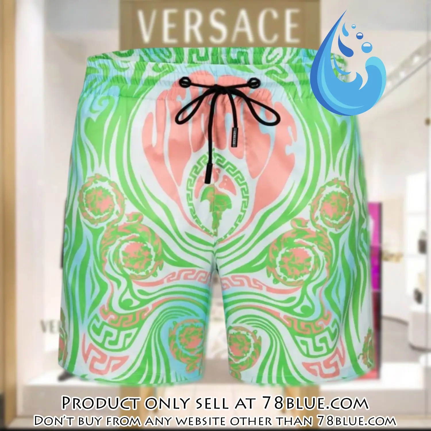 Versace hot 3d luxury all over print shorts pants for men 78b0707989